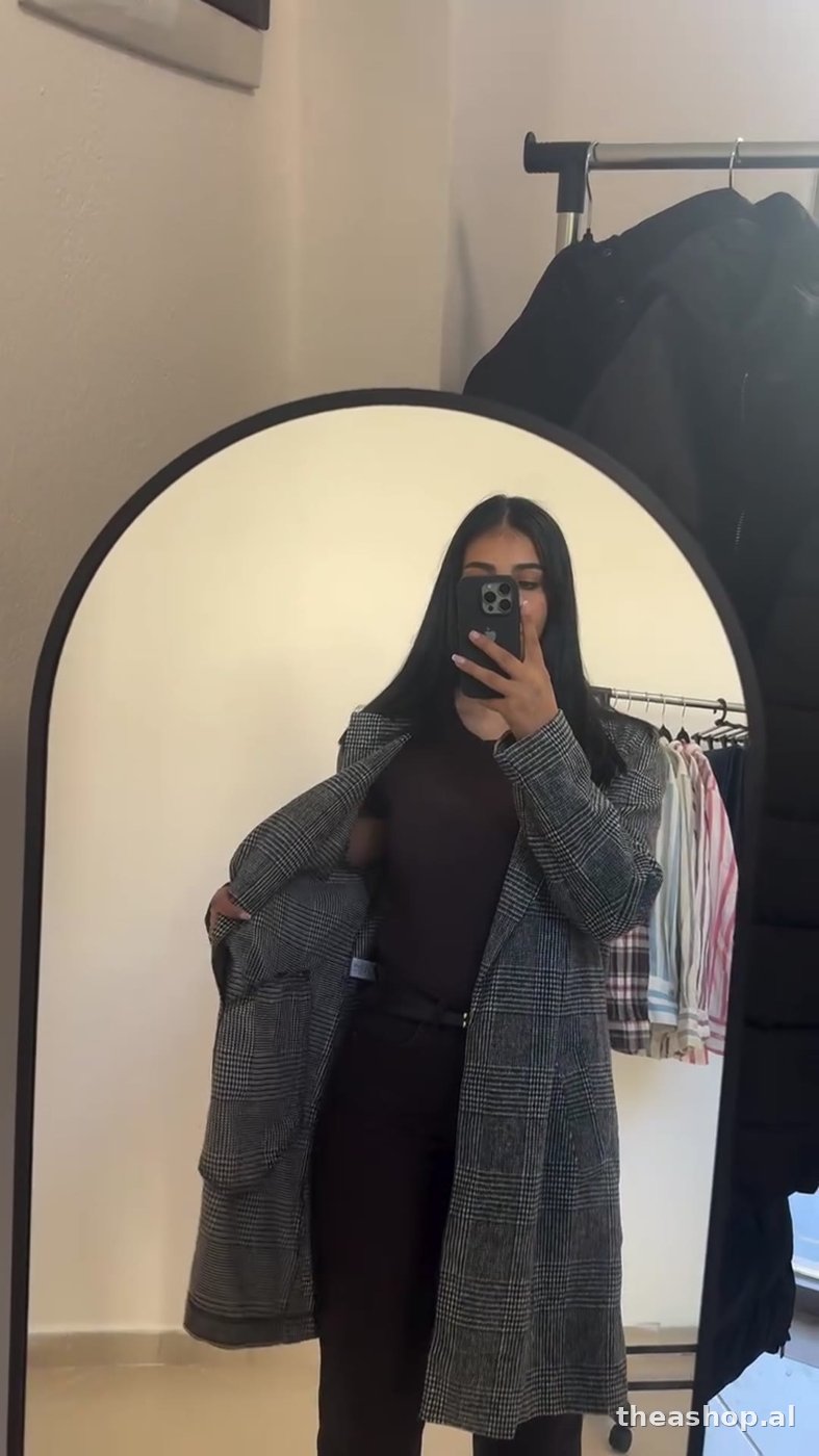 Pallto gri me model tweed