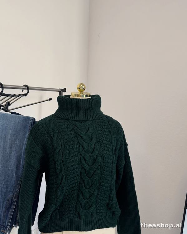 Triko bluzë fishtë me jakë