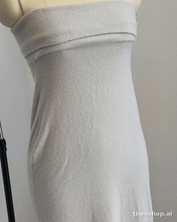 Fustan strapless triko gri — foto 2
