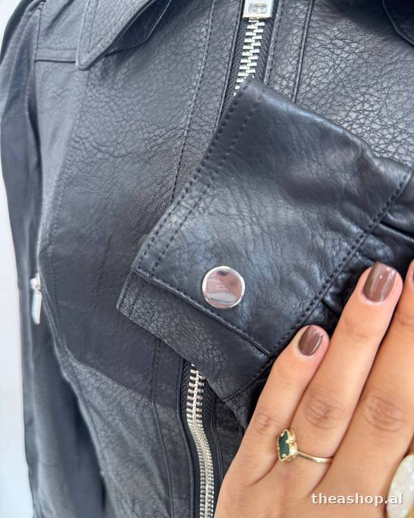 Set bomber PU dhe xhinse këmbë gjerë — foto 4