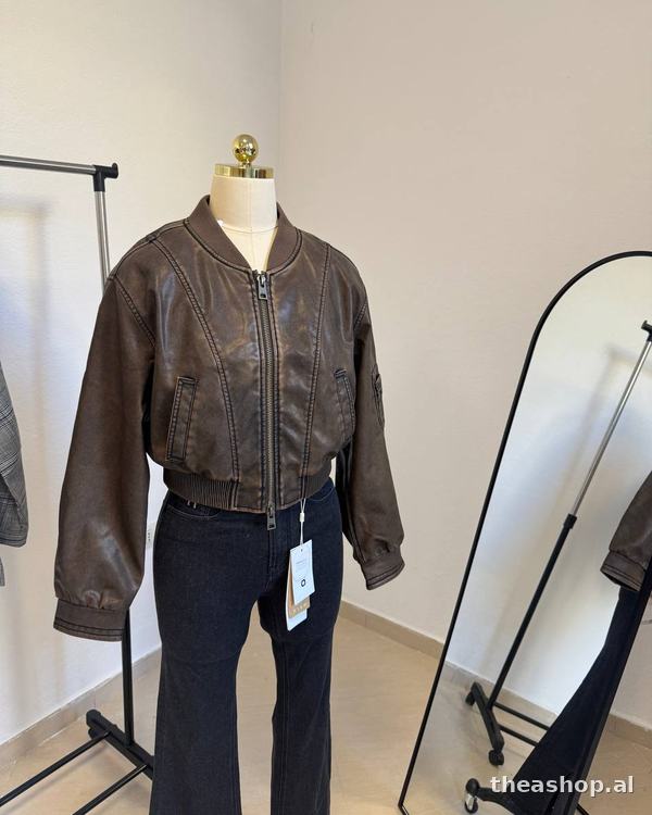 Xhaketë bomber lëkurë