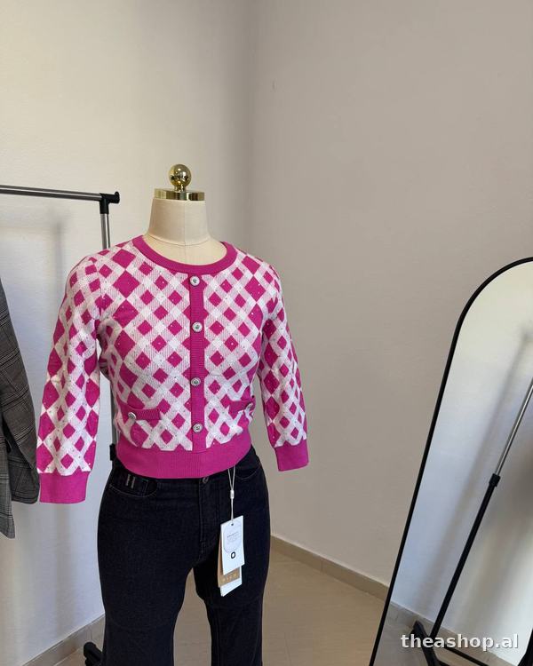 Triko tartan fuchsia me xixa