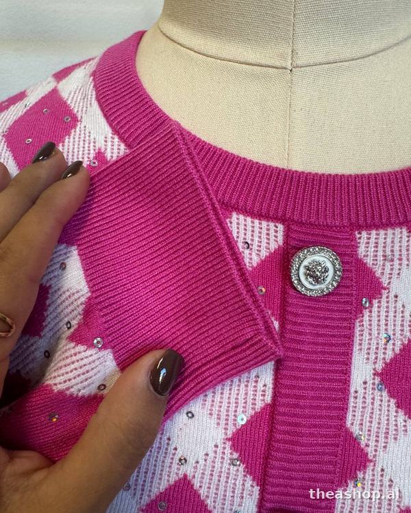 Triko tartan fuchsia me xixa — foto 3